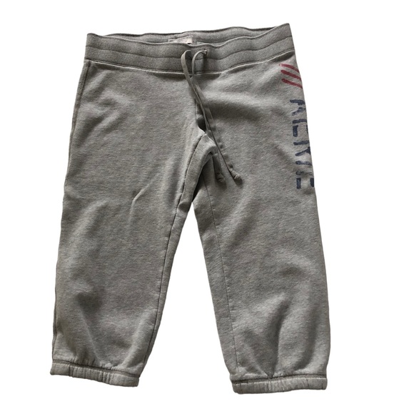 Aerie The Girly Crop Gray Fleece Lined Sweatpants Joggers - Picture 3 of 12